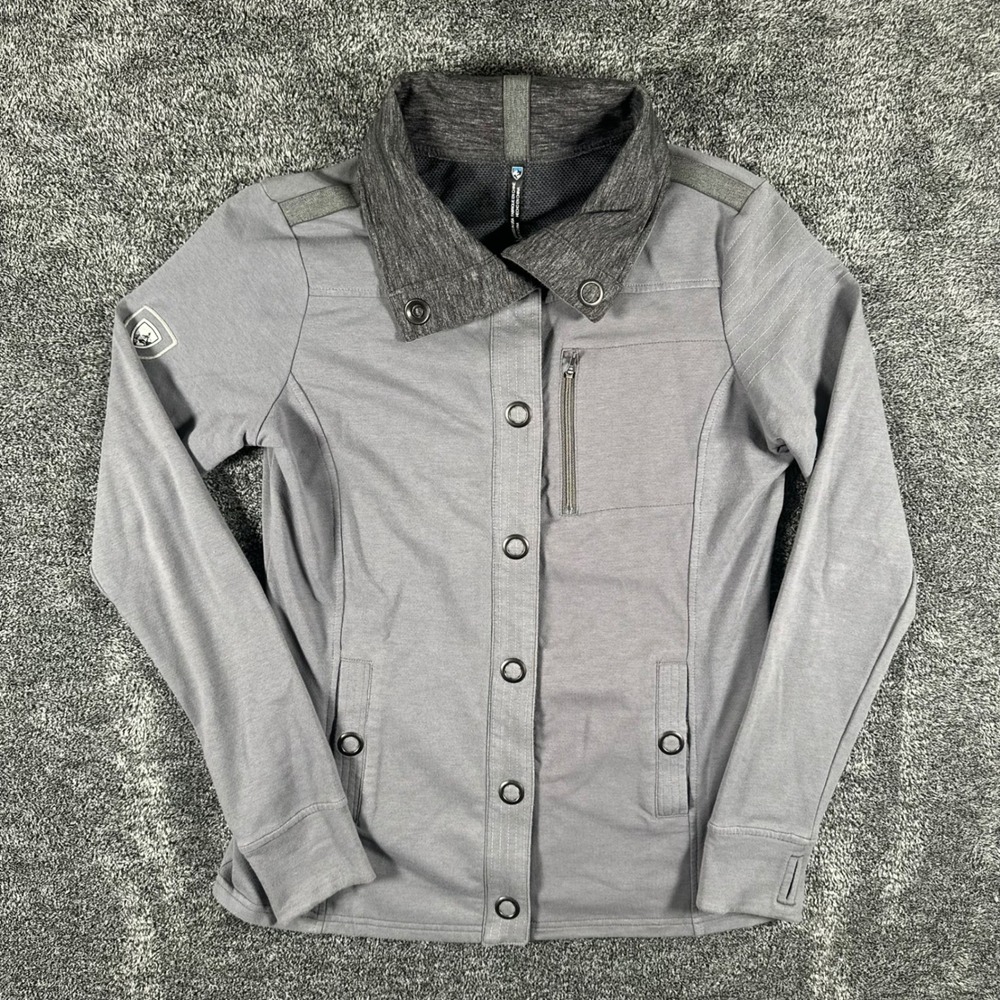 KUHL Crush Jacket Women's Small Black Stretch Snap Front Outdoor Gorpcore EUC